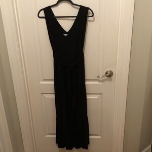 Emma & Michele Black Tiered Maxi Dress